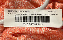 Load image into Gallery viewer, I.N.C. International Concepts Womens Pink White Paisley Blouse Top Size M