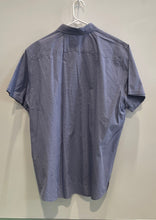 Load image into Gallery viewer, Michael Kors Mens Blue White Plaid Print Short Sleeve Button-Up Shirt Size XL