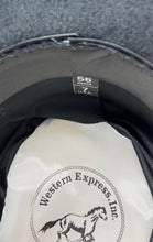 Load image into Gallery viewer, Western Express Unisex Black Wide Brim Gambler Cowboy Hat Size MEX 56 USA 7