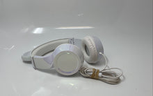 Load image into Gallery viewer, Unbranded White Kids Adjustable Band Wired Over The Ear Headphones Not Tested