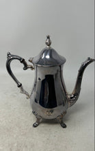 Load image into Gallery viewer, Vintage Silver-Tone Victorian Footed Coffee Tea Pot With Handle & Lid