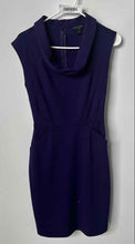 Load image into Gallery viewer, Banana Republic Womens Purple Sleeveless Cowl Neck Back Zip Sheath Dress Sz 00P