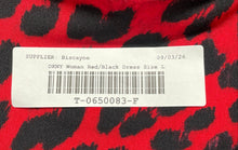 Load image into Gallery viewer, DKNY Womens Red Black Leopard Print Knot Front Long Sleeve Sheath Dress Size L