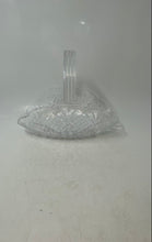 Load image into Gallery viewer, Crystal Clear Pressed Glass Oval Shape Decorative Egg Basket With Handle