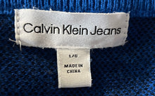 Load image into Gallery viewer, Calvin Klein Womens Blue Dolman Sleeve Crew Neck Pullover Sweater Size Large