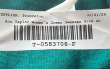 Load image into Gallery viewer, Ann Taylor Womens Green Knitted Round Neck Long Sleeve Pullover Sweater Size XS
