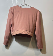 Load image into Gallery viewer, Victoria Sport Womens Nude Long Sleeve Cropped Blouse Top Size Large