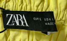 Load image into Gallery viewer, Zara Womens Yellow Cotton Sleeveless Smocked Pullover Maxi Dress Size L