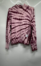 Load image into Gallery viewer, Calvin Klein Womens Maroon Tie Dye Printed Mock Neck Pullover Sweatshirt Size M