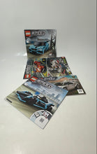 Load image into Gallery viewer, Lot Of 5 Pcs Lego Speed Champions Mixed Race Car Instruction Manuals Booklets