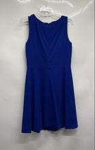 Load image into Gallery viewer, Tahari Womens Blue Regular Fit Round Neck Back-Zip Sleeveless A-Line Dress Sz 8