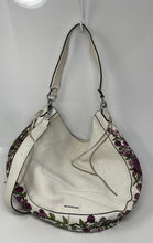 Load image into Gallery viewer, Rebecca Minkoff Womens White Pink Floral Print Leather Shoulder Strap Hobo Bag