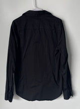 Load image into Gallery viewer, Armani Exchange Mens Black Long Sleeve Slim Fit Button-Up Shirt Size M