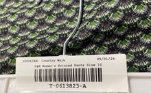 Load image into Gallery viewer, H&M Womens Green Geometric Print Regular Fit Wide-Leg Dress Pants Size 10