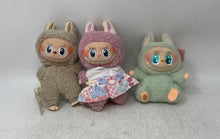Load image into Gallery viewer, Lot Of 3 Pcs Pop Mart Labubu The Monsters Replicas Plush Action Figure Keychain
