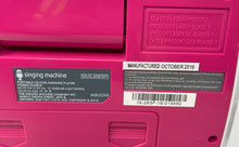 Load image into Gallery viewer, Singing Machine SML283P Pink CDG Microphone AC Adapter Portable Karaoke System