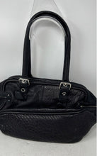 Load image into Gallery viewer, Katy Landry Womens Black Leather Inner Pockets Double Handle Shoulder Bag