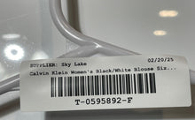 Load image into Gallery viewer, Calvin Klein Womens Black White Long Sleeve Pullover Blouse Top Size XL