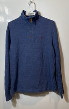 Load image into Gallery viewer, Polo Ralph Lauren Mens Blue Mock Neck 1/4 Zip Pullover Sweater Size Small