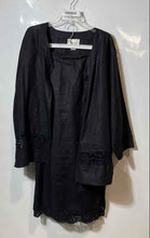 Load image into Gallery viewer, David Dart Womens Black Long Sleeve 2 Pcs Blouse Skirt Suit Set Size XL And L