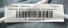 Load image into Gallery viewer, American Eagle Outfitters Womens Light Blue Cropped Pullover Sweatshirt Size L