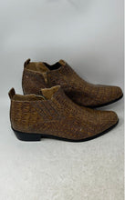 Load image into Gallery viewer, Roberto Chillini Mens Brown Animal Print Almond Toe Ankle Booties Size 12