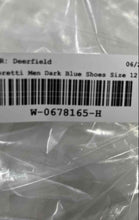 Load image into Gallery viewer, Moretti Mens Dark Blue Leather Wingtip Lace-Up Oxford Dress Shoes Size 12