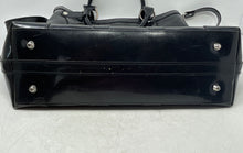 Load image into Gallery viewer, Beijo Womens Black Patent Leather Double Handle Lined Tote Handbag