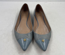 Load image into Gallery viewer, Authentic Tory Burch Womens Fairford Blue Leather Ballet Flats Size 7.5M Stained