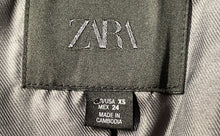 Load image into Gallery viewer, Zara Womens Gray Pinstripe Long Sleeve Peak Lapel Double-Breasted Blazer Size XS