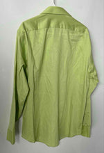 Load image into Gallery viewer, Geoffrey Beene Mens Green Long Sleeve Collared Fitted Dress Shirt Size 17