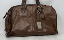 Load image into Gallery viewer, Luciano Padovan Womens Brown Leather Charm Inner Pocket Shoulder Handbag