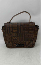 Load image into Gallery viewer, Steve Madden Womens Brown Logo Print Shoulder Strap Top Handle Handbag With Tags