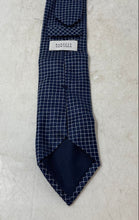 Load image into Gallery viewer, Barneys New York Mens Blue Check Keeper Loop Adjustable Formal Pointed Tie