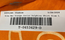 Load image into Gallery viewer, Nike Boys Orange Miami Junior Dolphins Pullover Football NFL T-Shirt Size L