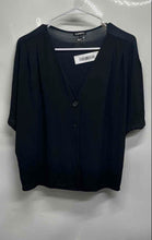 Load image into Gallery viewer, Express Womens Black Short Sleeve V-Neck Blouse Top Size Medium