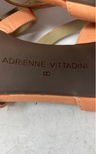 Load image into Gallery viewer, Adrienne Vittadini Womens Orange Leather Block Heel Strappy Sandals Size 8