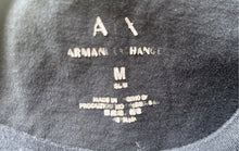 Load image into Gallery viewer, Armani Exchange Mens Black Cotton Slim Fit Pullover Graphic T-Shirt Size M