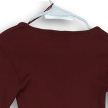Load image into Gallery viewer, Zara Womens Burgundy Long Sleeve Crop Cardigan Sweater Size Small