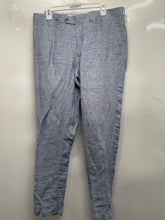 Load image into Gallery viewer, Bar III Mens Light Blue Linen Flat Front Slim Fit Dress Pants Size 34x30