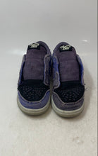 Load image into Gallery viewer, Nike Kids Jordan 1 Retro Low OG Purple Black Green Sneaker Shoes Sz 4Y No Laces