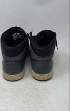 Load image into Gallery viewer, Nike Mens Air Jordan 1 Mid 554724-041 Black Leather Lace-Up Sneaker Shoes Size 9