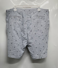 Load image into Gallery viewer, Express Mens Blue Printed Flat Front Slash Pocket Anchor Chino Shorts Size 36