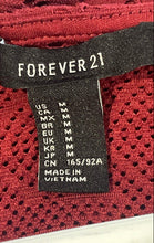 Load image into Gallery viewer, Forever 21 Womens Red Long Sleeve Scoop Neck Cropped Blouse Top Size M