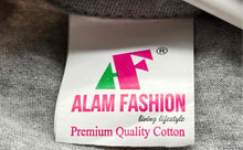 Load image into Gallery viewer, Alam Fashion Unisex Gray Cotton Short Sleeve Crew Neck Pullover T-Shirt Size XL