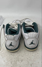 Load image into Gallery viewer, Nike Boys Air Jordan 4 FQ8213-103 White Green Lace-Up Sneakers Shoes Size 5.5Y