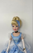 Load image into Gallery viewer, Disney Blue Satin Gown Princess Cinderella Porcelain Doll With Trinket Box