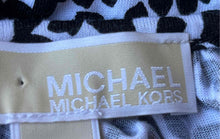 Load image into Gallery viewer, Michael Kors Womens Black White Leopard Print Bell Sleeve Blouse Top Size Small