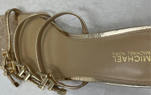 Load image into Gallery viewer, Michael Kors Womens Darrington Gold-Tone Slip-On Kitten Strappy Heels Size 8M