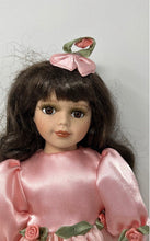 Load image into Gallery viewer, Kids Brown Eyes Home Decorative Porcelain Doll Collection With Pink Outfit